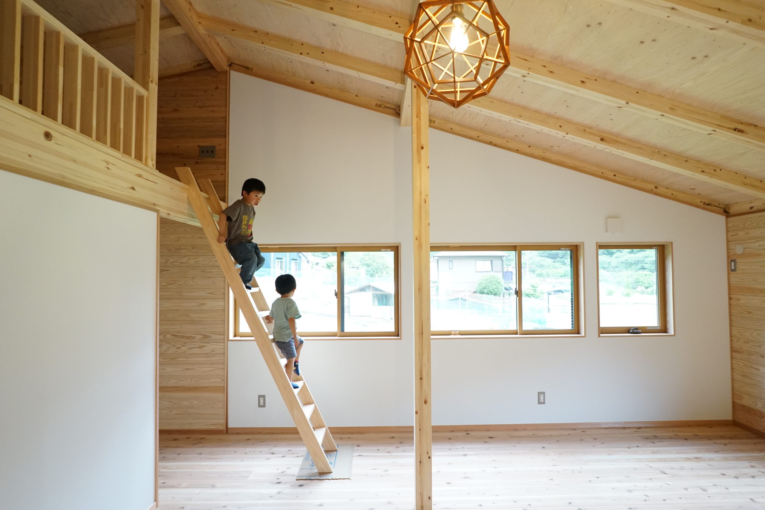 ログハウス風の家