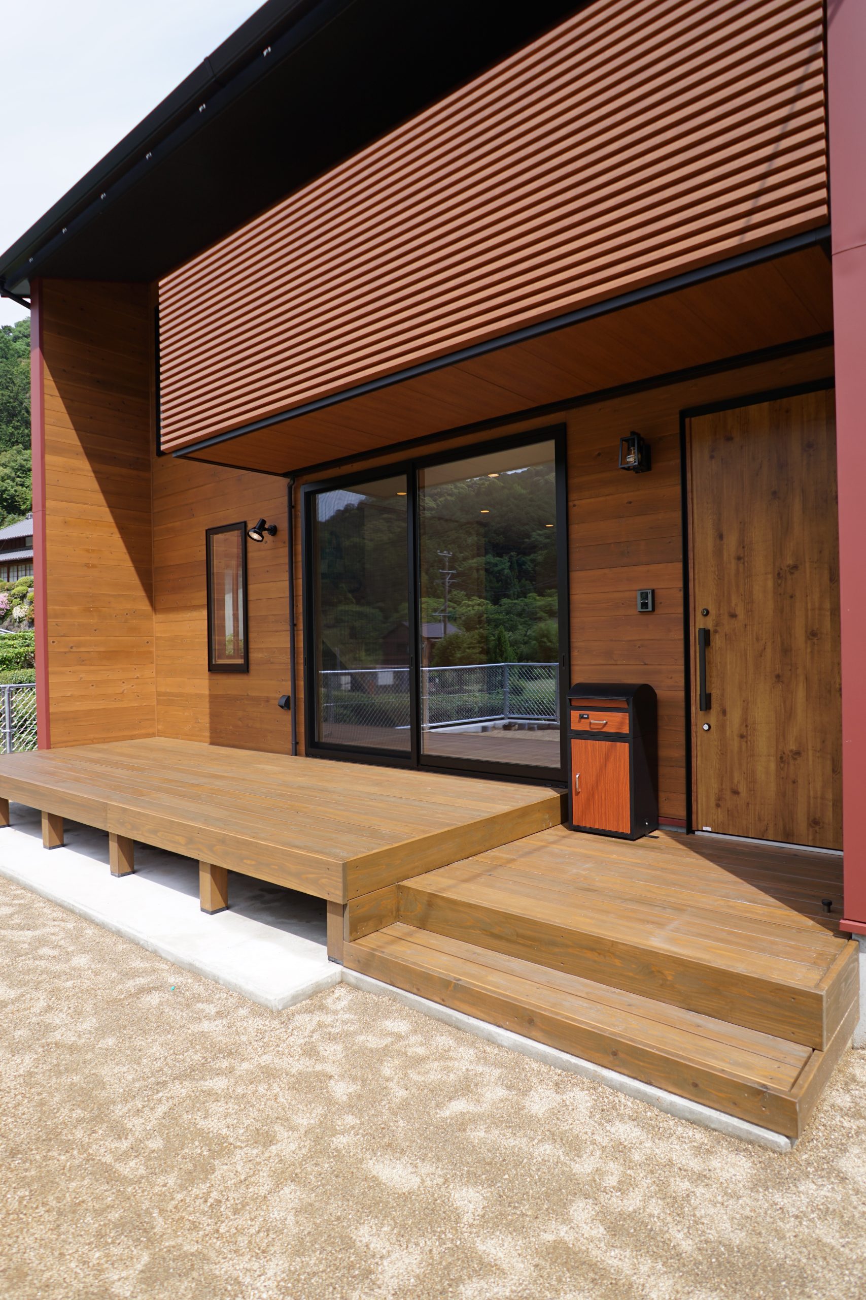 ログハウス風の家