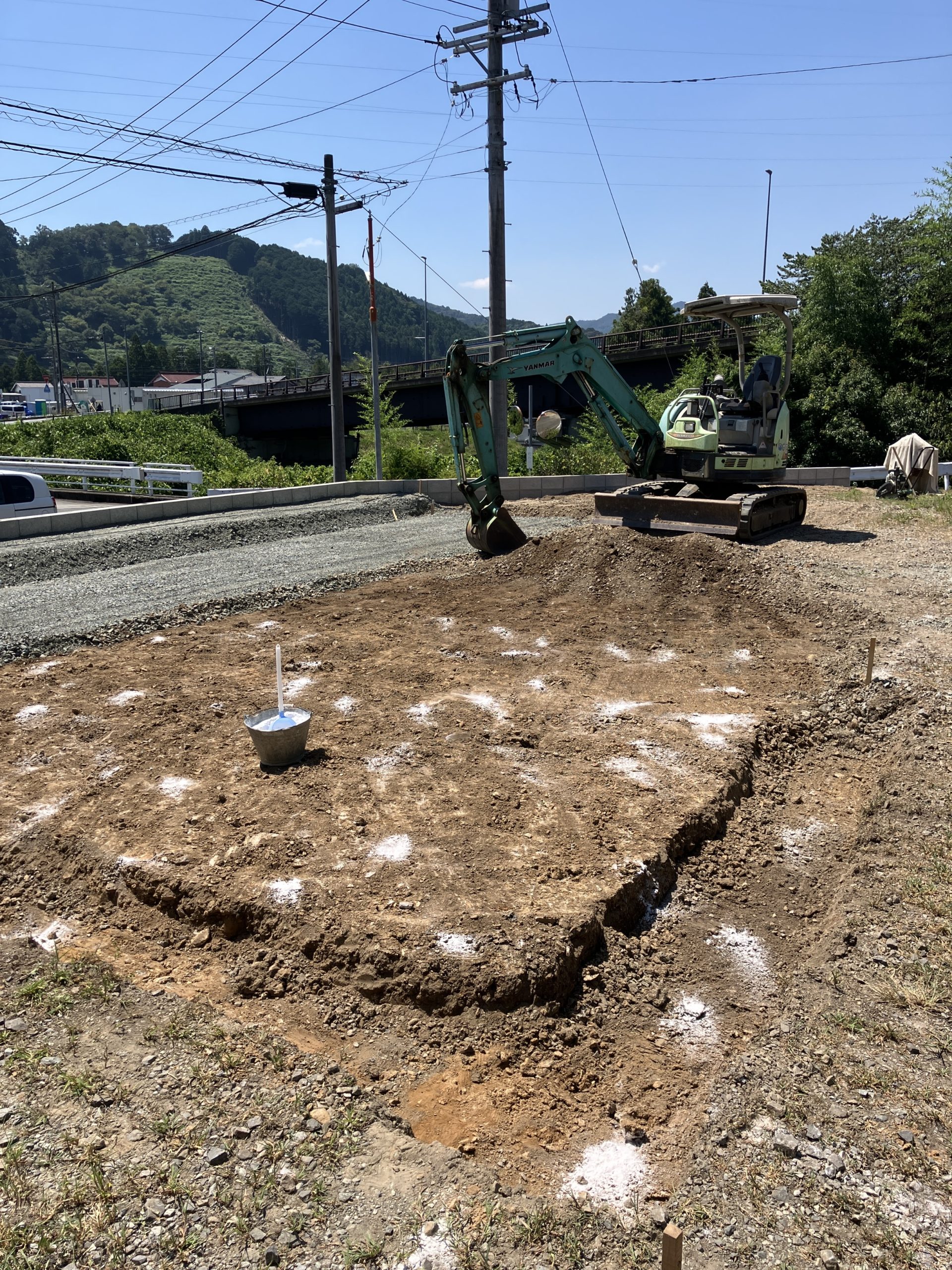 平屋住宅の基礎工事