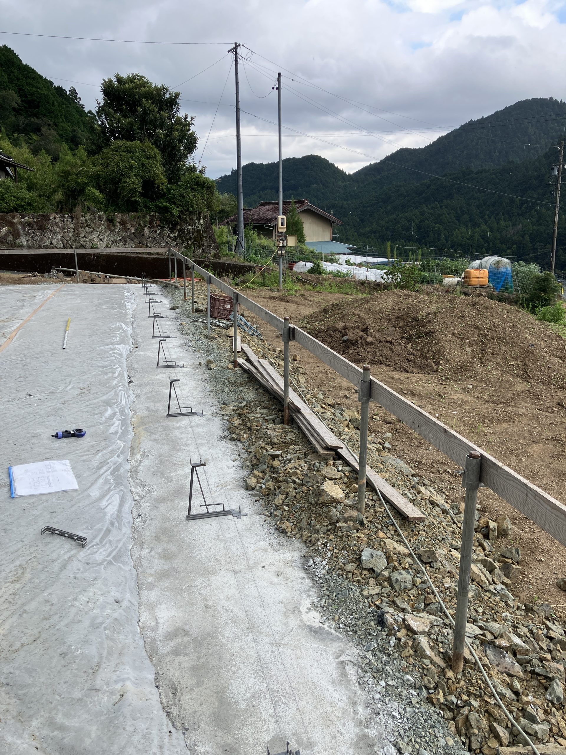 ベタ基礎一体打ち工事