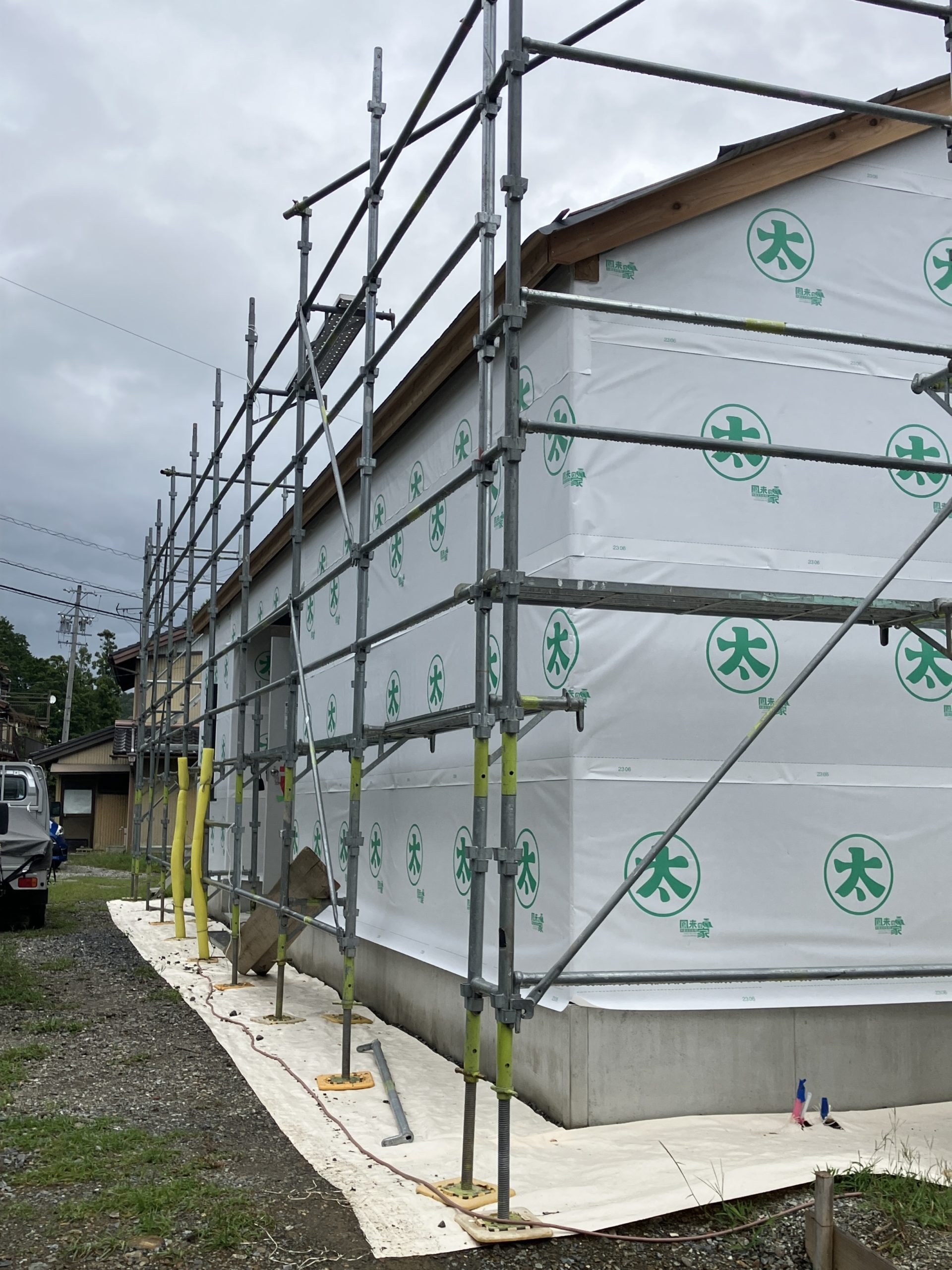 平屋住宅の外部工事